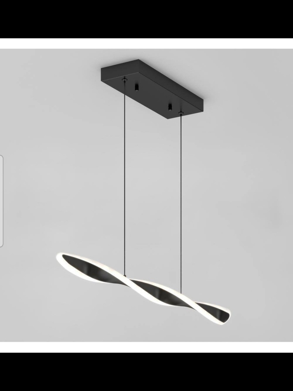 Finley Linear 30-Watt Modern Black 5CCT Integrated LED Hanging Pendant Light 304